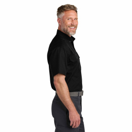 CornerStone CSW175 Short Sleeve Select Ripstop Shirt - Black