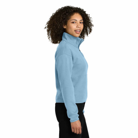 The North Face NF0A8C5H Ladies Double-Knit 1/2-Zip Fleece - Steel Blue
