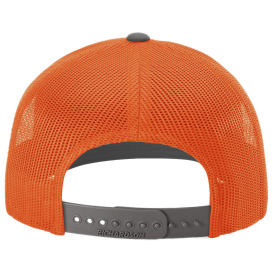 Richardson 112 Snapback Trucker Cap - Charcoal/Orange