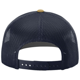 Richardson 112 Snapback Trucker Cap - Cream/Navy/Amber Gold