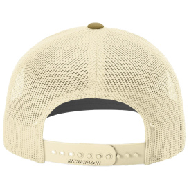 Richardson 112 Snapback Trucker Cap - Heather Gray/Birch/Amber Gold