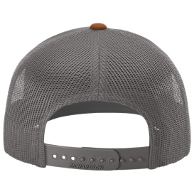 Richardson 112 Snapback Trucker Cap - Heather Grey/Charcoal/Dark Orange