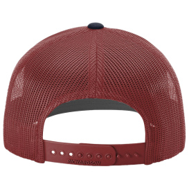 Richardson 112 Snapback Trucker Cap - Heather Grey/Cardinal/Navy