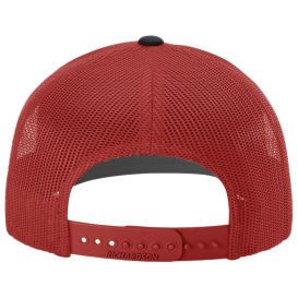 Richardson 112 Snapback Trucker Cap - Heather Grey/Red/Black