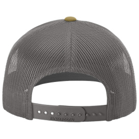 Richardson 112 Snapback Trucker Cap - Mink Beige/Charcoal/Amber Gold
