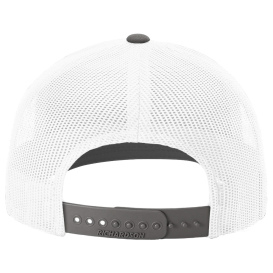 Richardson 112 Snapback Trucker Cap - White/White/Charcoal