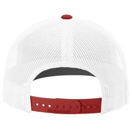 Richardson 112 Snapback Trucker Cap - White/White/Red