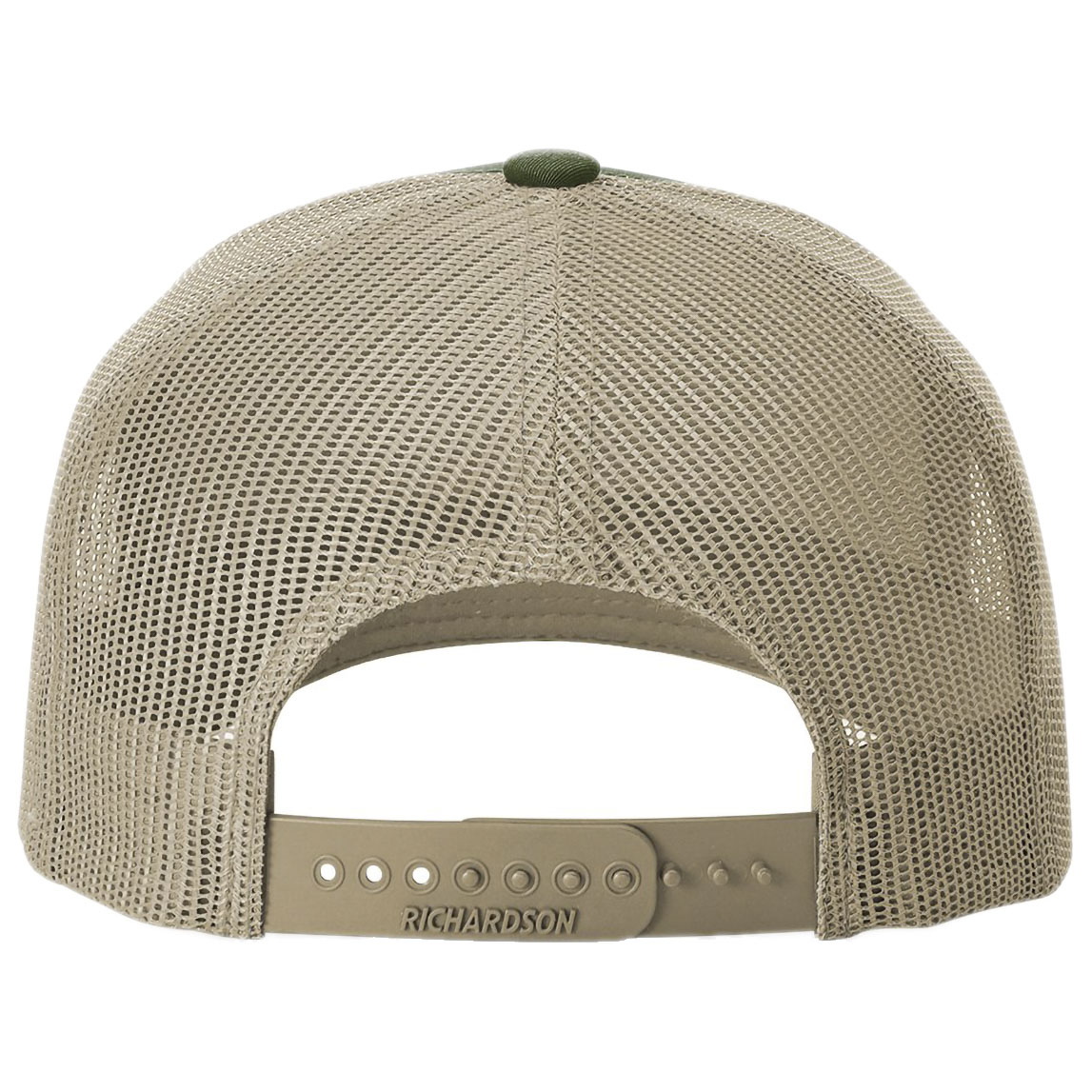 Richardson 112FP Snapback Trucker Cap - Army Olive Green/Tan