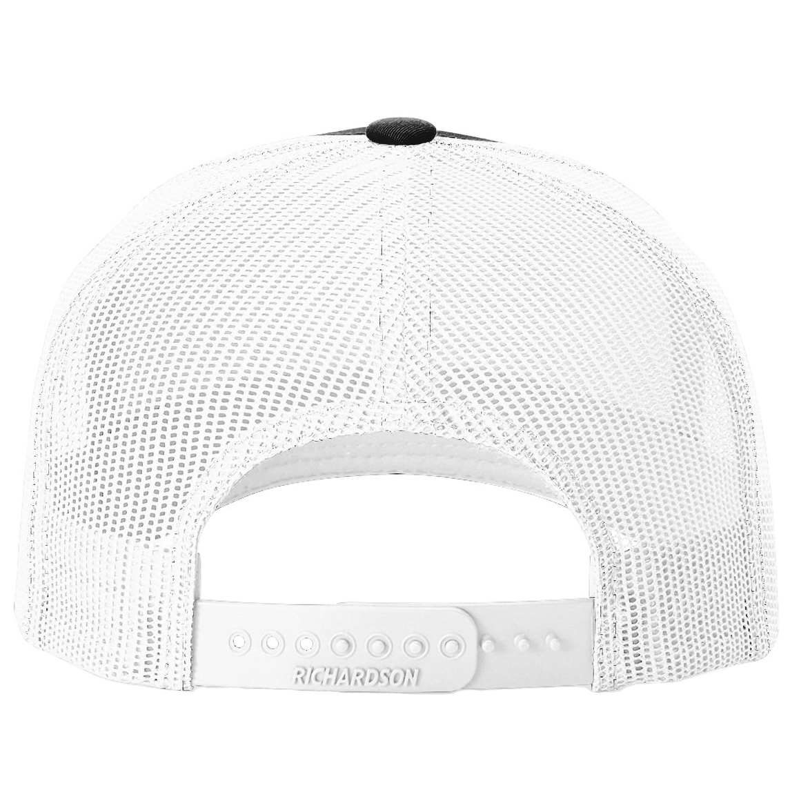 Richardson 112FP Snapback Trucker Cap - Black/White