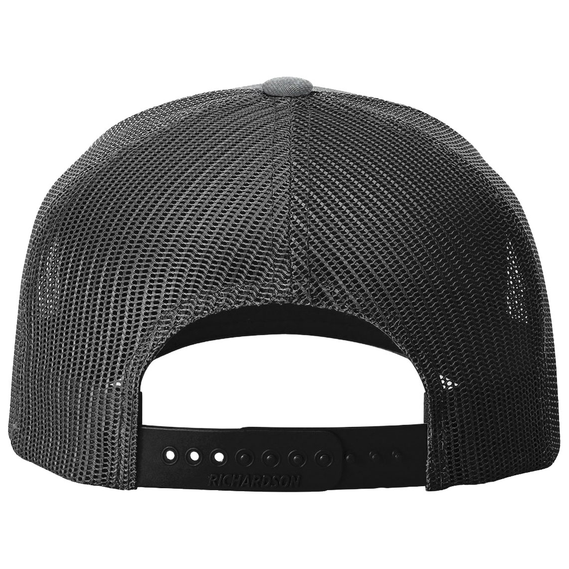 Richardson 112FP Snapback Trucker Cap - Heather Grey/Black