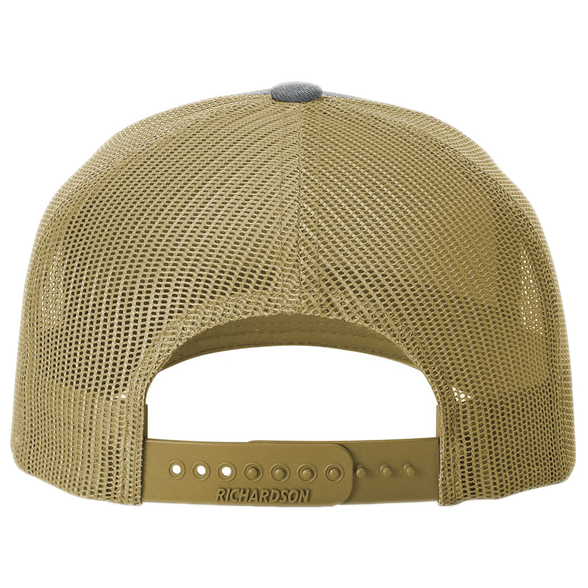 Richardson 112FP Five-Panel Trucker Cap - Heather Grey/Amber Gold