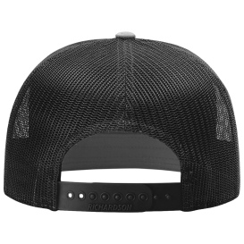 Richardson 168 Seven-Panel Trucker Cap - Charcoal/Burnt Orange/Black