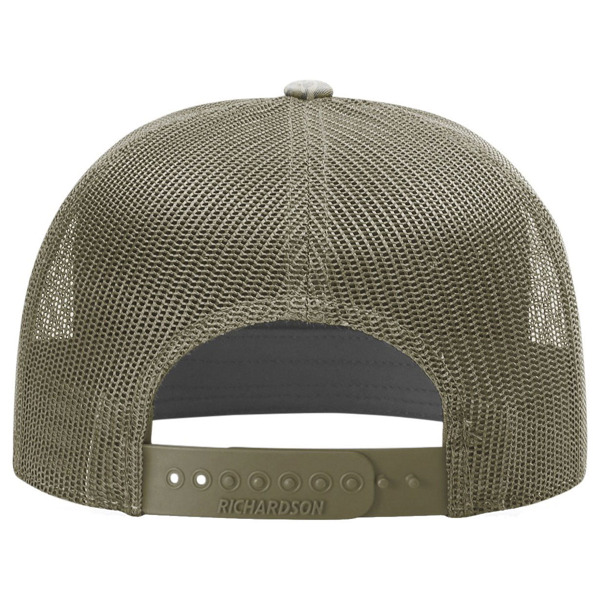 Richardson 168P Printed 7-Panel Trucker Cap - Mossy Oak Bottomland/Loden