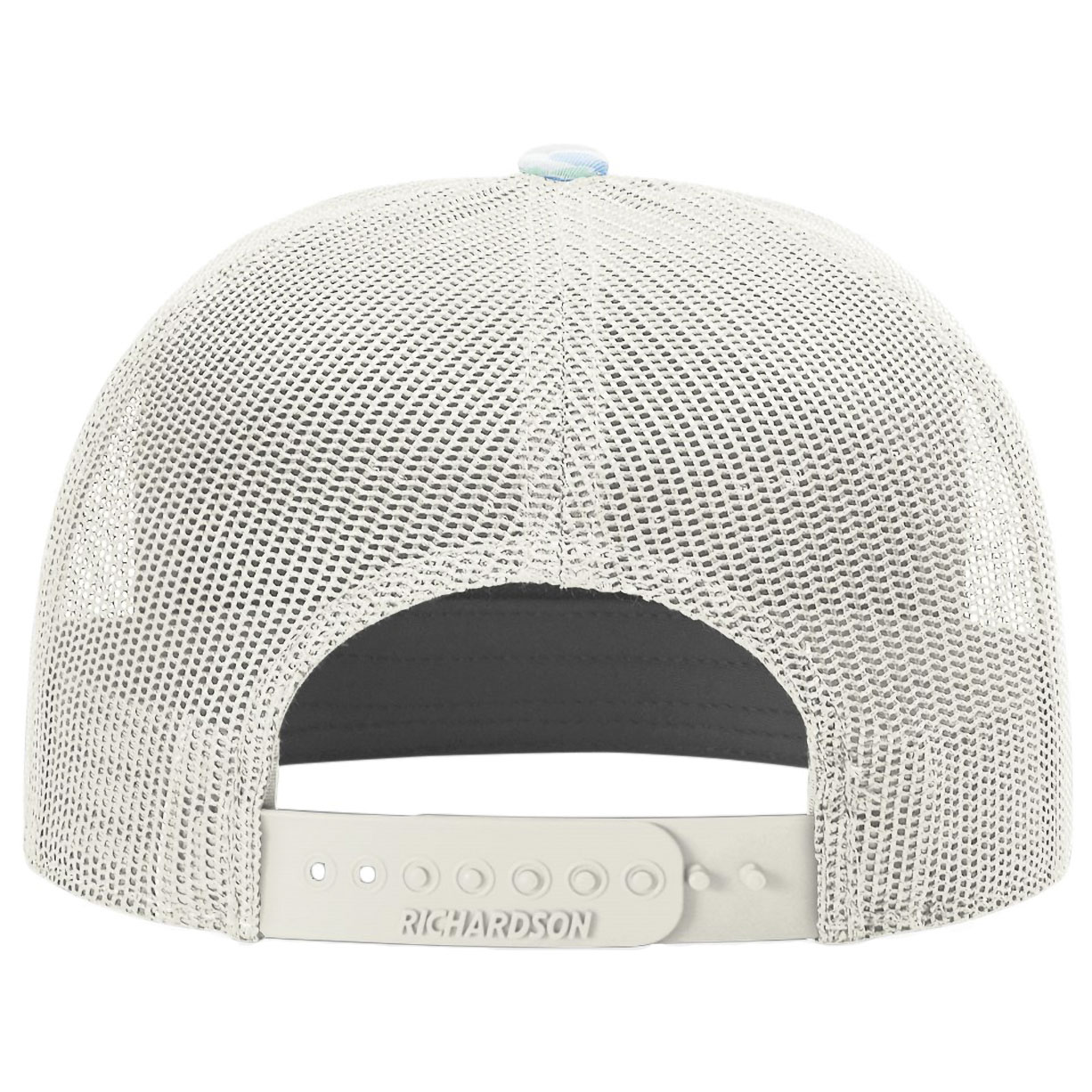 Richardson 168P Printed 7-Panel Trucker Cap - Saltwater Duck Camo/Ice Grey