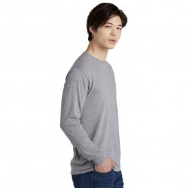Jerzees 21LS Dri-Power 100% Polyester Long Sleeve T-Shirt - Athletic Heather