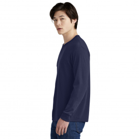 Jerzees 21LS Dri-Power 100% Polyester Long Sleeve T-Shirt - J. Navy