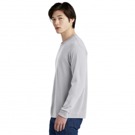 Jerzees 21LS Dri-Power 100% Polyester Long Sleeve T-Shirt - Silver