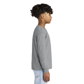 Jerzees 29BL Youth Dri-Power Active 50/50 Cotton/Poly Long Sleeve T-Shirt - Athletic Heather