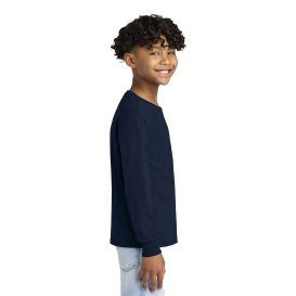 Jerzees 29BL Youth Dri-Power Active 50/50 Cotton/Poly Long Sleeve T-Shirt - J Navy