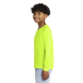 Jerzees 29BL Youth Dri-Power Active 50/50 Cotton/Poly Long Sleeve T-Shirt - Safety Green