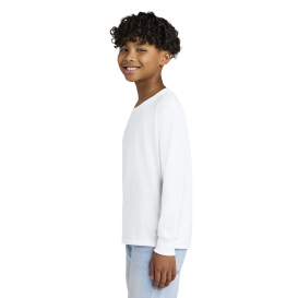 Jerzees 29BL Youth Dri-Power Active 50/50 Cotton/Poly Long Sleeve T-Shirt - White