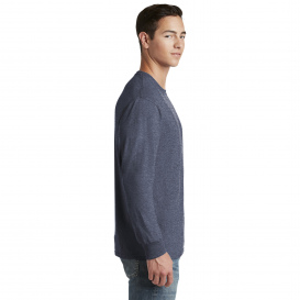 Jerzees 29LS Dri-Power 50/50 Cotton/Poly Long Sleeve T-Shirt - Vintage Heather Navy
