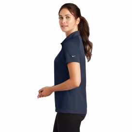 Nike 354064 Ladies Dri-FIT Pebble Texture Polo - Midnight Navy