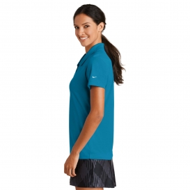 Nike 354067 Ladies Dri-FIT Micro Pique Polo - Tidal Blue