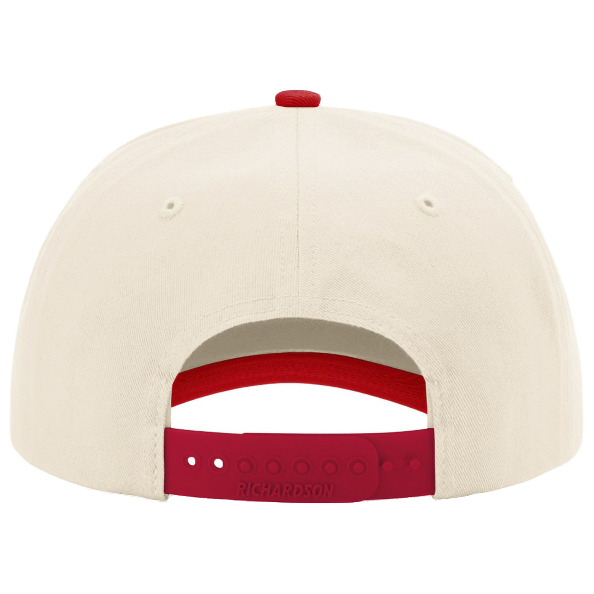 Richardson 356 Five Panel Relaxed Gramps Cap - Cream/Cream/Red