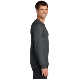 Jerzees 363L Classics Unisex Cotton Long Sleeve T-Shirt - Black Heather