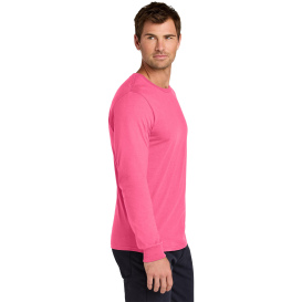 Jerzees 363L Classics Unisex Cotton Long Sleeve T-Shirt - Neon Pink