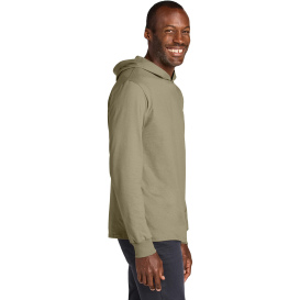 Jerzees 363LH Classics Unisex Cotton Long Sleeve Hooded T-Shirt - Khaki