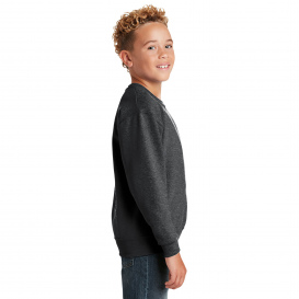 Jerzees 562B Youth NuBlend Crewneck Sweatshirt - Black Heather