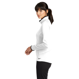 Nike 578674 Ladies Dri-FIT 1/2-Zip Cover-Up - White/Black