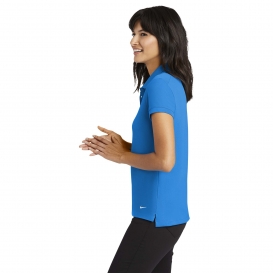Nike 746100 Ladies Dri-FIT Solid Icon Pique Polo - Light Photo Blue