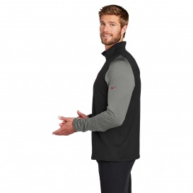 Nike 779795 Dri-FIT Stretch 1/2-Zip Cover-Up - Black/Dark Grey/Gym Red