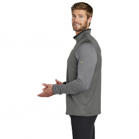 Nike 779795 Dri-FIT Stretch 1/2-Zip Cover-Up - Dark Grey/Cool Grey/Volt