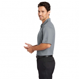 Nike 838964 Dri-FIT Embossed Tri-Blade Polo -Cool Grey