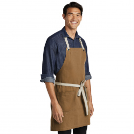 Port Authority A815 Canvas Full Length Two-Pocket Apron - Duck Brown/Stone
