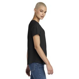 Allmade AL2015 Women's Relaxed Tri-Blend Scoop Neck Tee - Deep Black