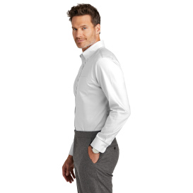 Brooks Brothers BB18002 Wrinkle-Free Stretch Nailhead Shirt - White