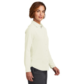 Brooks Brothers BB18007 Women\'s Full-Button Satin Blouse - Off White