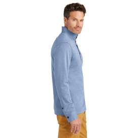 Brooks Brothers BB18202 Mid-Layer Stretch 1/2-Button - Aegean Blue Heather