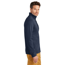 Brooks Brothers BB18202 Mid-Layer Stretch 1/2-Button - Navy Blazer Heather