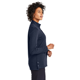 Brooks Brothers BB18203 Women\'s Mid-Layer Stretch 1/2-Button - Navy Blazer Heather