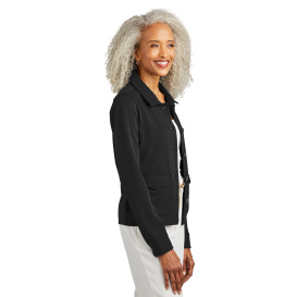 Brooks Brothers BB18205 Women\'s Mid-Layer Stretch Button Jacket - Black Heather
