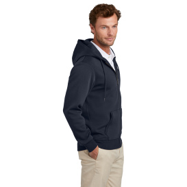 Brooks Brothers BB18208 Double Knit Full-Zip Hoodie - Night Navy
