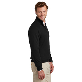 Brooks Brothers BB18402 Cotton Stretch 1/4-Zip Sweater - Deep Black