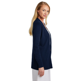 Brooks Brothers BB18403 Women's Cotton Stretch Long Cardigan Sweater - Navy Blazer