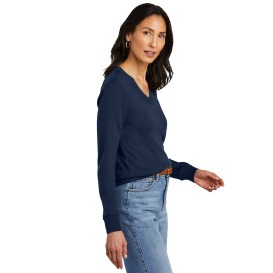 Brooks Brothers BB18411 Women's Washable Merino V-Neck Sweater - Navy Blazer